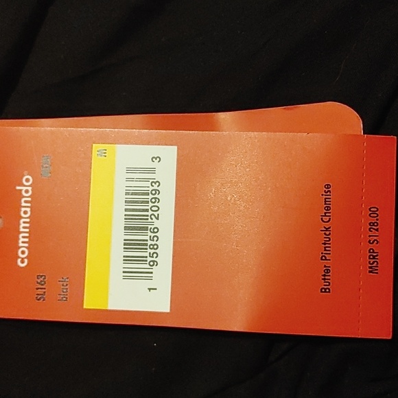 Commando Butter Pintuck Chemise Sz.Med Black NWT - Picture 9 of 9